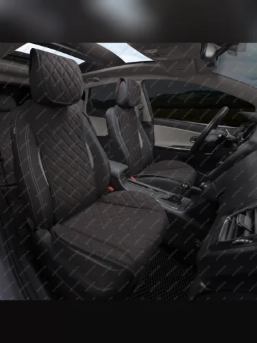  Накидка на сиденье (Turbo алькантара) Автопилот (черный) 