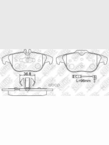 Колодки тормозные задние (4шт.) NIBK Mercedes-Benz C-Class W204 дорестайлинг седан (2007-2011)