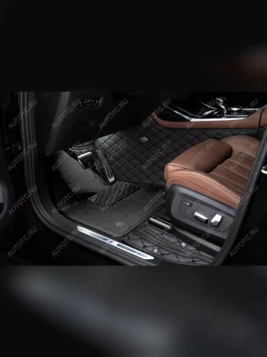 Ковры (Кожа + Ворс АВТОПИЛОТ экокожа) Автопилот (черный) Hyundai Creta  SU (2020-2022)