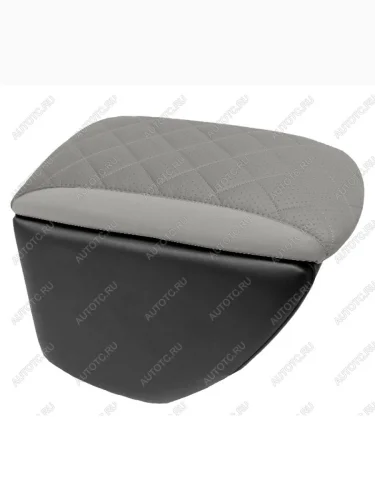 Подлокотники в салон (Ромб Классика с перфорацией экокожа) Автопилот Ford Focus 2 хэтчбэк 3 дв. дорестайлинг (2004-2007) (черный/серый)