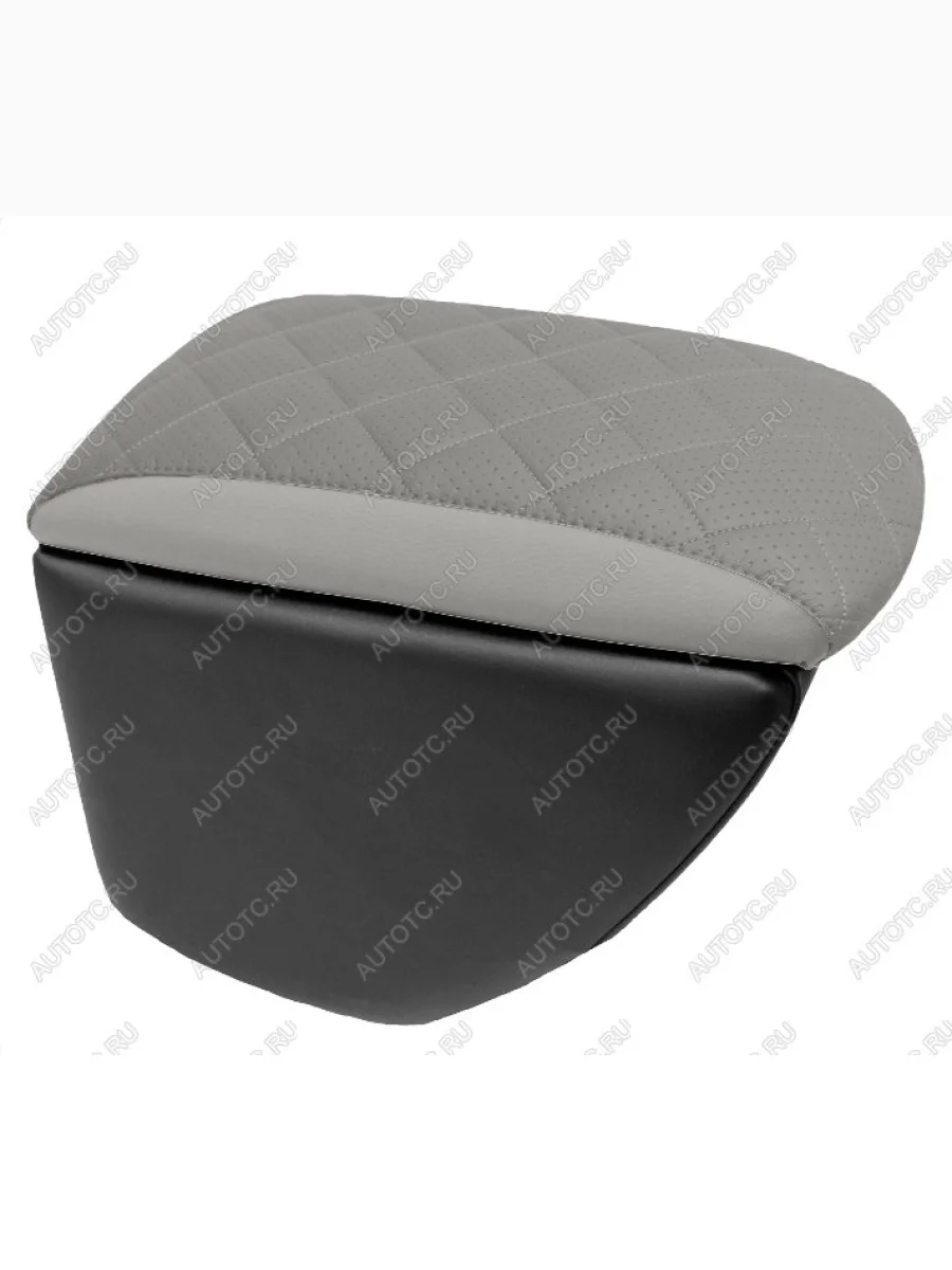 Подлокотники в салон (Ромб Классика с перфорацией экокожа) Автопилот Ford Focus 2 хэтчбэк 3 дв. рестайлинг (2007-2011) (черный/серый)  с доставкой в г. Керчь