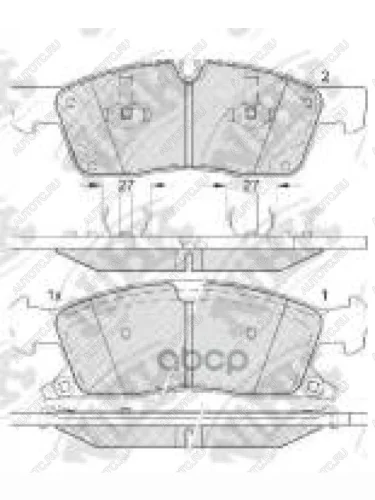 Колодки тормозные передние (4шт.) NIBK Jeep Grand Cherokee WK2 2-ой рестайлинг (2017-2022)