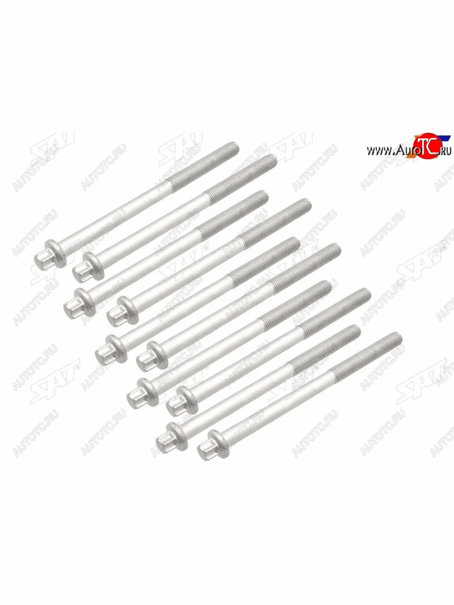 Болт крепления ГБЦ к блоку (комплект, D15B1/D17A1/D17A2/D17A6) SAT Honda Stream 1 RN1,RN3  дорестайлинг (2000-2004)  в Перми Пермском крае