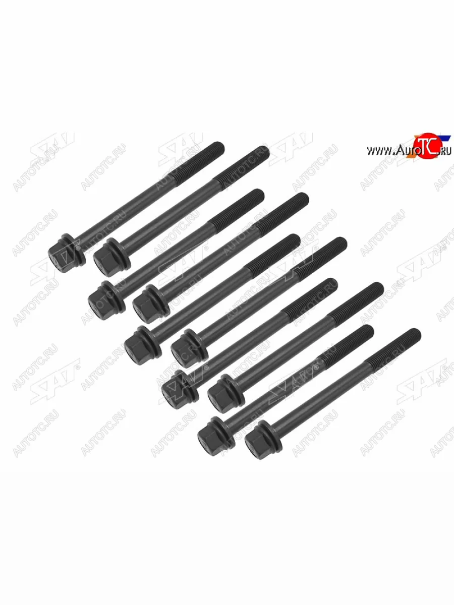 Болт крепления ГБЦ к блоку (комплект, D16Y5/D16Y7/D16Y8) SAT  Honda  Accord  6 CF, Capa, Civic  EJ,EK,EM, CR-X, Domani ( MA,  MB), HR-V ( GH1,GH2,  GH1, GH2), Integra  DC1,DC2, Integra SJ  EK3, Logo, partner  в Самаре Самарской области