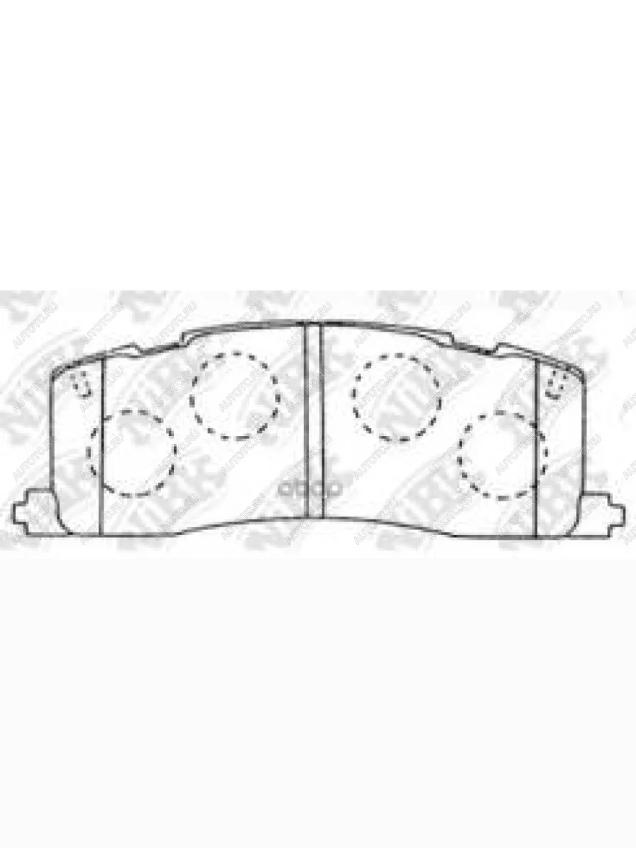 Колодки тормозные задние (4шт.) NIBK Toyota Previa 2 (2000-2006)  в Керчи Республика Крым