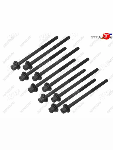 Болт крепления ГБЦ к блоку (комплект, L12A/L12B/L13A) SAT Honda Airwave (1 GJ), Civic (ES,  EP,  EU,  FN,  FD,  FK,FN), Fit (1,  2), Fit Aria (GD), Freed (GB3,GB4,  GP3,GB3,GB4), Insight (ZE2), Jazz, Mobilio (1 GB1,GB2), Mobilio Spike (1 GK1,GK2), partner