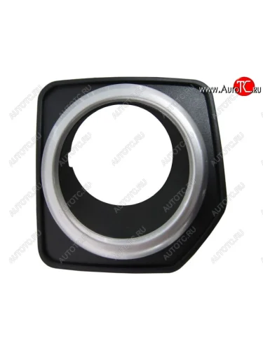 Левая решетка переднего бампера (с отверстием под ПТФ, пр-во Китай) BODYPARTS  (молдинг серый) Land Rover Freelander L359 дорестайлинг (2006-2010)