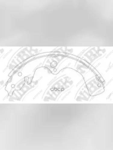 Колодки тормозные задние барабанные (4шт.) NIBK Nissan Note 1 E11 рестайлинг (2008-2013)