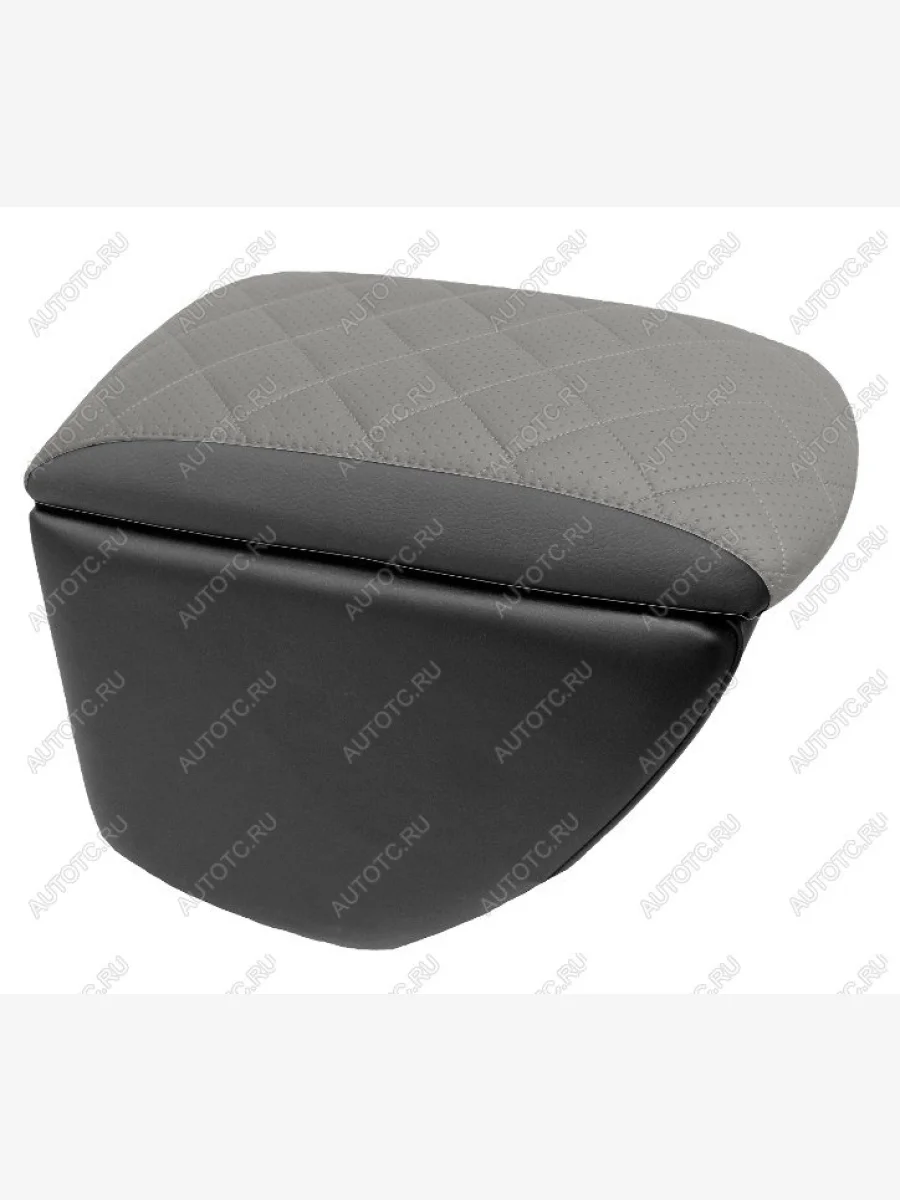 Подлокотники в салон (Ромб Классика с перфорацией экокожа) Автопилот Hyundai Solaris HCR седан дорестайлинг (2017-2020) (черный/серый)  в Керчи Республика Крым