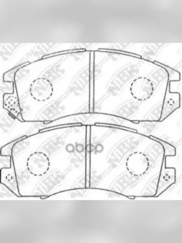 Колодки тормозные задние (4шт.) NIBK Subaru Impreza GC седан (1992-2000)
