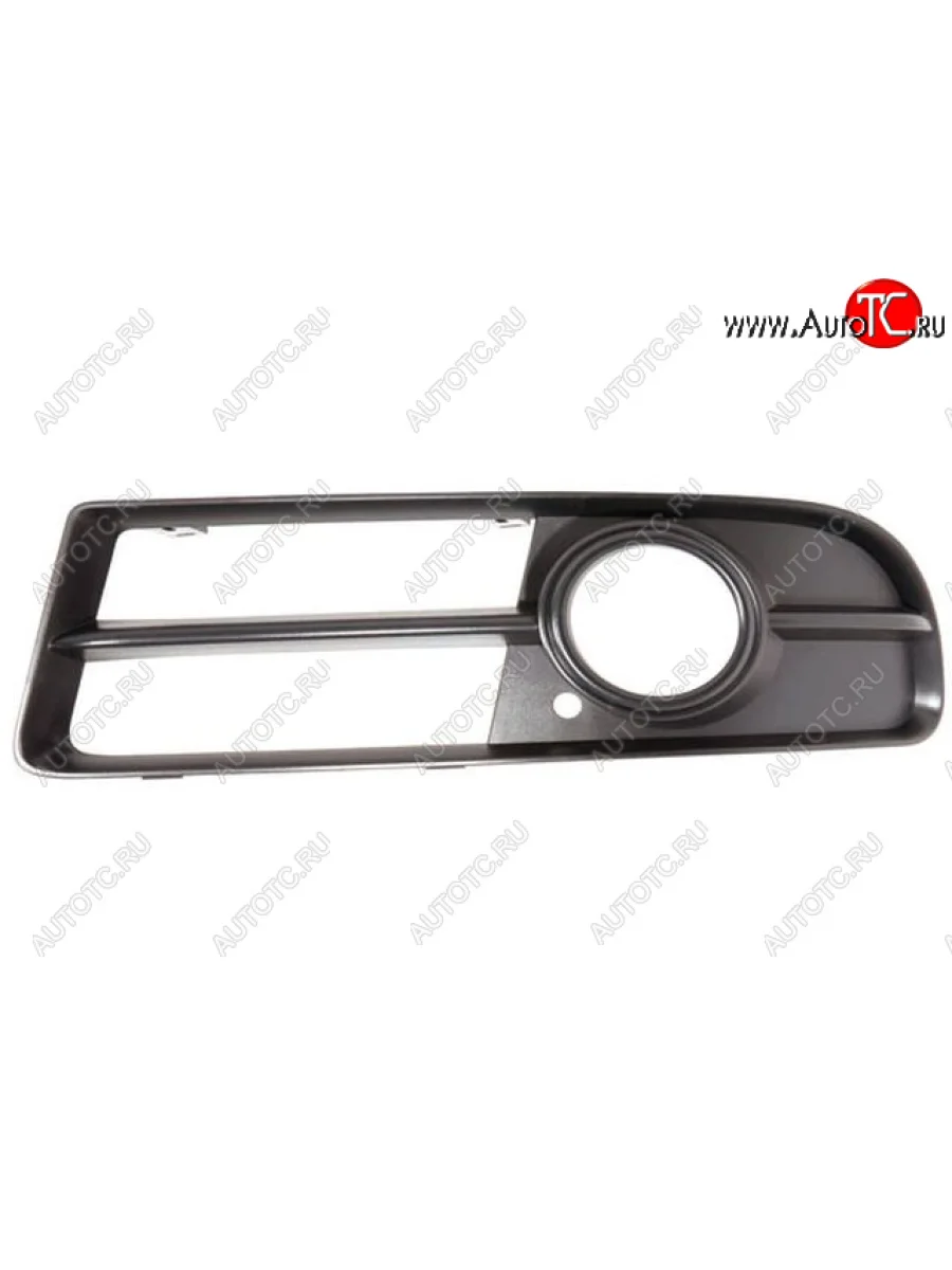 Левая решетка переднего бампера (с отверстием под ПТФ, пр-во Китай) BODYPARTS Audi A4 B7 седан (2004-2008)  в Керчи Республика Крым