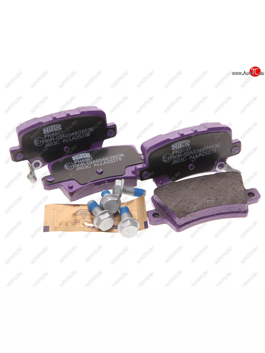 Колодки тормозные задние (4шт.) NIBK Honda Civic FK,FN хэтчбэк 5 дв. дорестайлинг (2005-2008)  в Воронеже Воронежской области