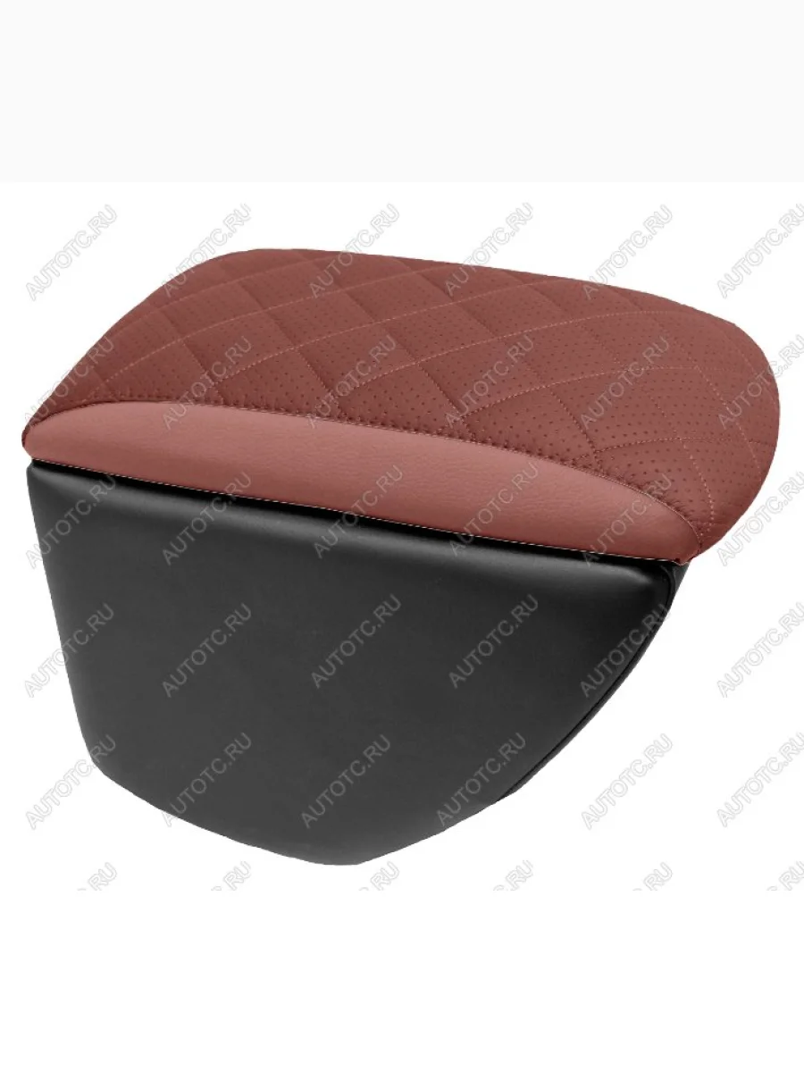 Подлокотники в салон (Ромб Классика с перфорацией экокожа) Автопилот Datsun mi-DO хэтчбэк (2014-2021) (черный/темно-коричневый)  с доставкой в г. Керчь