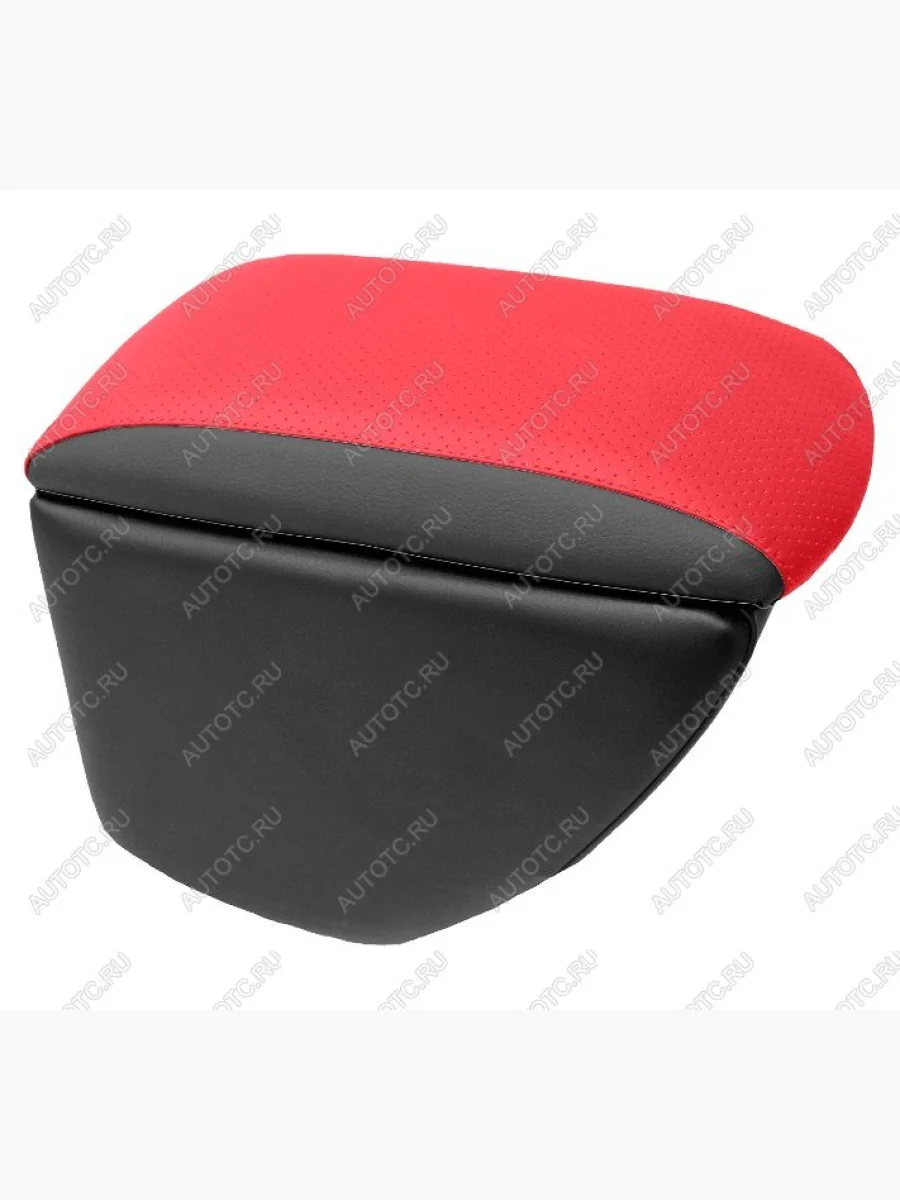 Подлокотники в салон (Ромб Классика с перфорацией экокожа) Автопилот Datsun on-DO седан дорестайлинг (2014-2019) (черный/красный)  с доставкой в г. Керчь