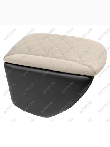 Подлокотники в салон (Ромб Классика с перфорацией экокожа) Автопилот (черный/бежевый) Volkswagen Polo  Mk5 6R,6C,61 (2015-2020) седан рестайлинг, хэтчбек 5 дв. рестайлинг