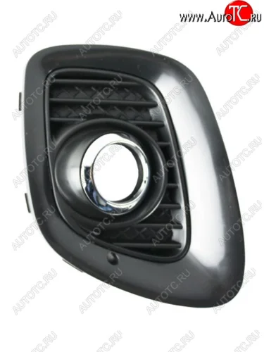 Правая решетка переднего бампера (с отверстием под ПТФ, пр-во Китай) BODYPARTS (молдинг хром) KIA Picanto 2 TA хэтчбэк 3 дв. рестайлинг (2015-2017)