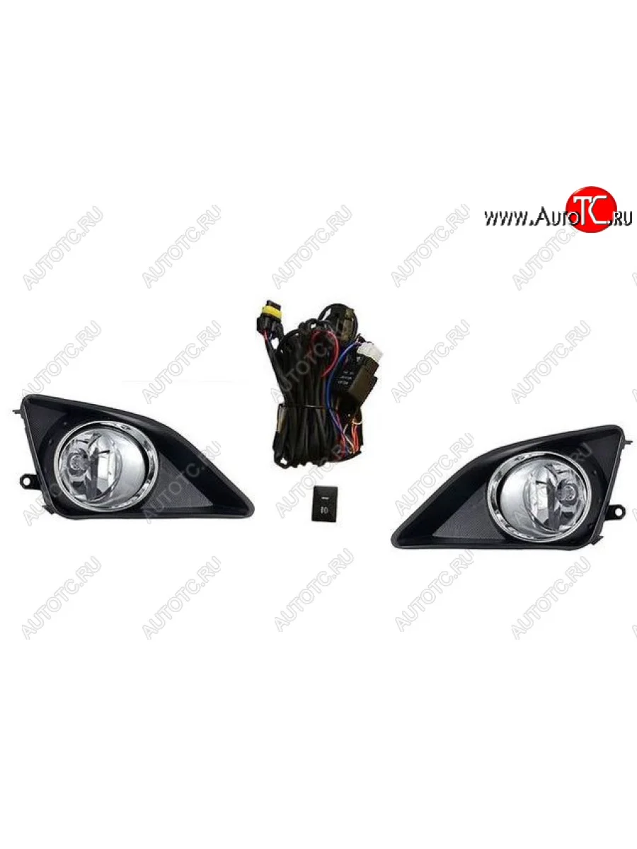 Противотуманные фары LH/RH (проводка, кнопка, решетка бампера, пр-во Китай) BodyParts Toyota Corolla E150 седан дорестайлинг (2006-2010) (молдинг решетки хром)  в Керчи Республика Крым