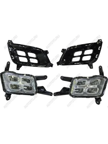 Противотуманные фары комплект (проводка, кнопка, решетка, пр-во Китай) BodyParts KIA Optima  3 TF (2013-2016) рестайлинг седан