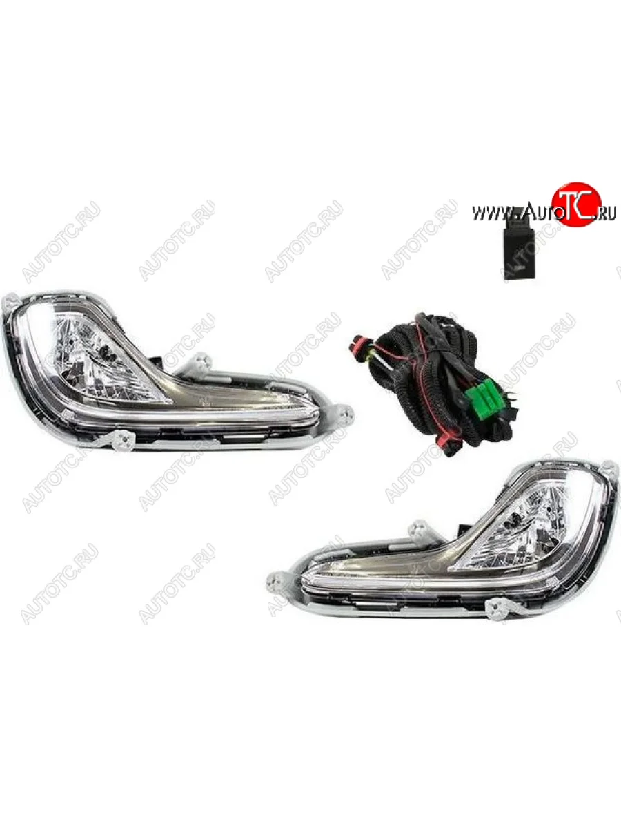 Комплект противотуманных фар (проводка, кнопка, пр-во Китай) BODYPARTS Hyundai Solaris RBr седан дорестайлинг (2010-2014)  в Самаре Самарской области