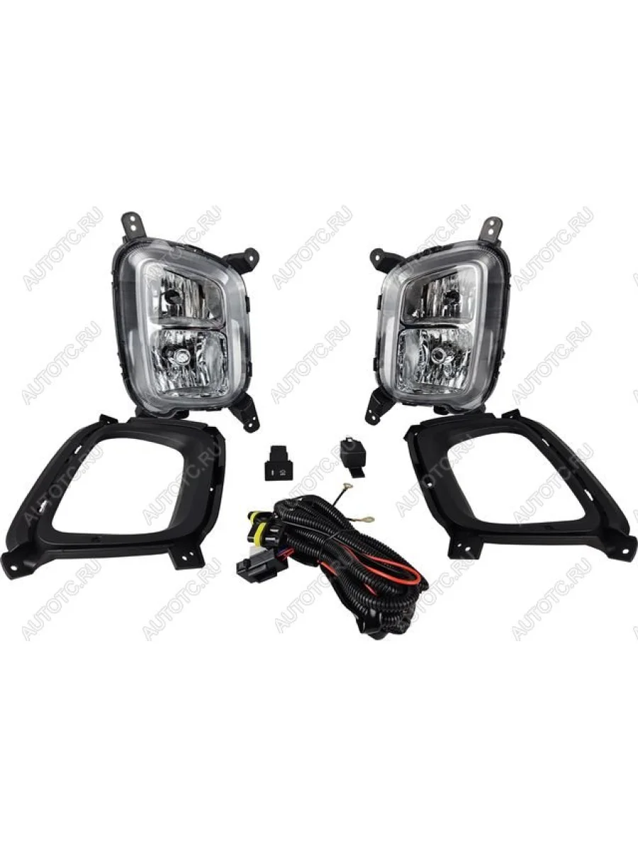 Комплект противотуманных фар (проводка, решетка, кнопка, пр-во Китай) BODYPARTS KIA Sorento XM рестайлинг (2012-2015)  в Керчи Республика Крым