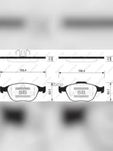 Колодки тормозные передние (4шт.) SANGSIN Ford Focus 2 универсал рестайлинг (2007-2011)