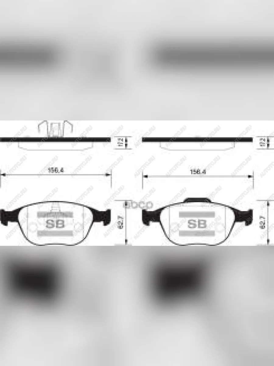 Колодки тормозные передние (4шт.) SANGSIN Ford Transit цельнометаллический фургон (2014-2022)  в Керчи Республика Крым