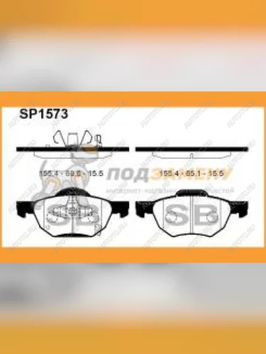 Колодки тормозные передние (4шт.) SANGSIN Honda Accord 8 CS купе дорестайлинг (2008-2010)