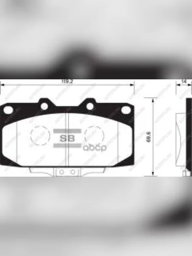 Колодки тормозные передние (4шт.) SANGSIN Subaru Impreza GE седан (2007-2012)