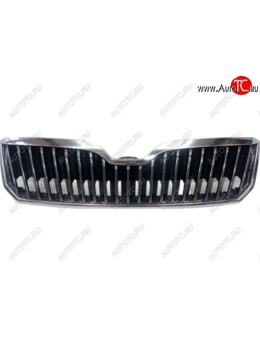 Решетка радиатора (пр-во Китай) BODYPARTS (хром) Skoda Superb (B6) 3T лифтбэк рестайлинг (2013-2015)