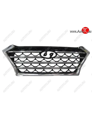 Решетка радиатора (пр-во Китай) BODYPARTS (хром) Hyundai Tucson TL рестайлинг (2018-2021)