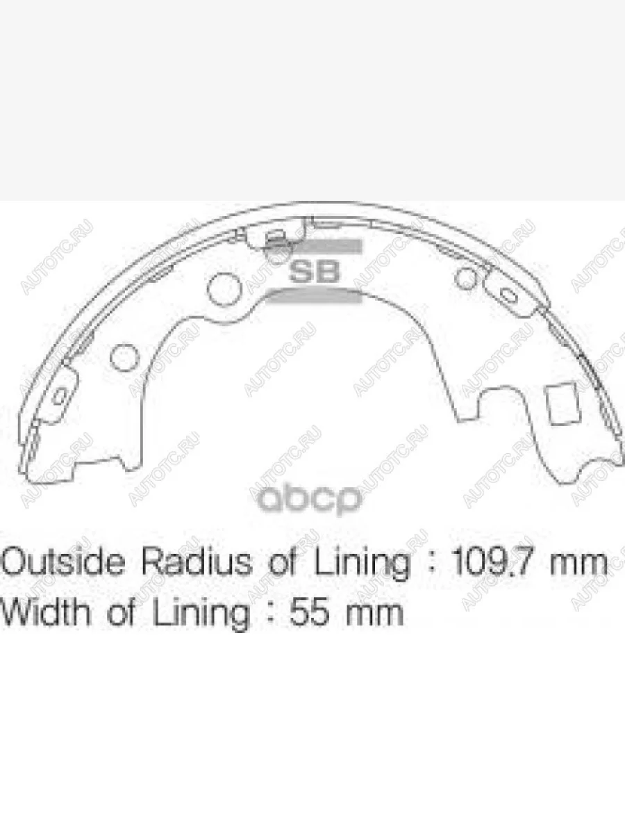 Колодки тормозные задние барабанные (4шт.) SANGSIN Hyundai Porter HR (2005-2018)  в Керчи Республика Крым