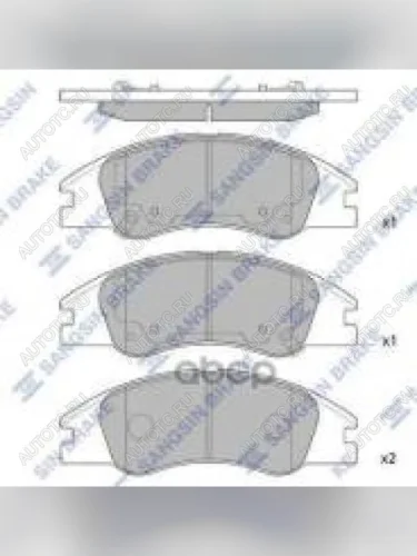 Колодки тормозные передние (4шт.) SANGSIN KIA Cerato 1 LD седан рестайлинг (2005-2008)