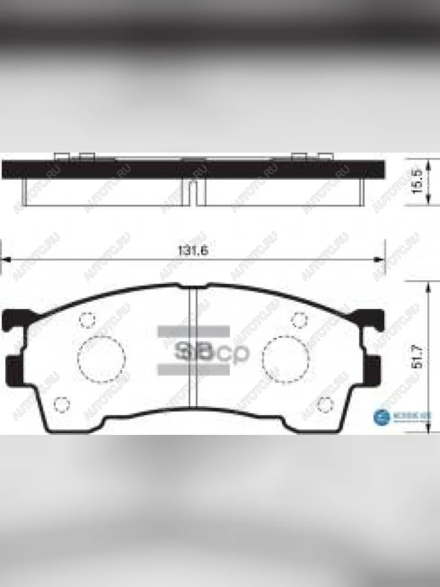 Колодки тормозные передние (4шт.) SANGSIN Mazda 626 GF,FW универсал рестайлинг (1999-2004)  с доставкой в г. Керчь