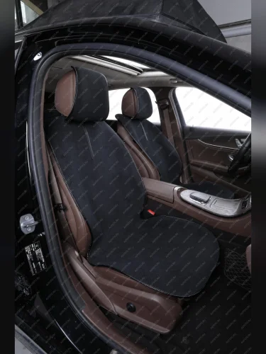 Накидка на сиденье (Galaxy велюр) Автопилот (черный) 