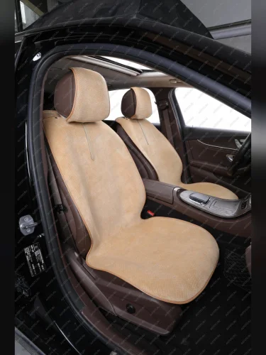 Накидка на сиденье (Galaxy велюр) Автопилот (бежевый) 