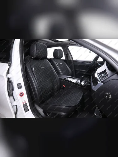 Накидка на сиденье (Super-J Flax лён) Автопилот (черный) 