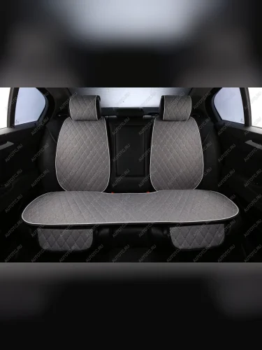 Накидка на сиденье (на весь салон Super-J Flax Plus лён) Автопилот (серый) 