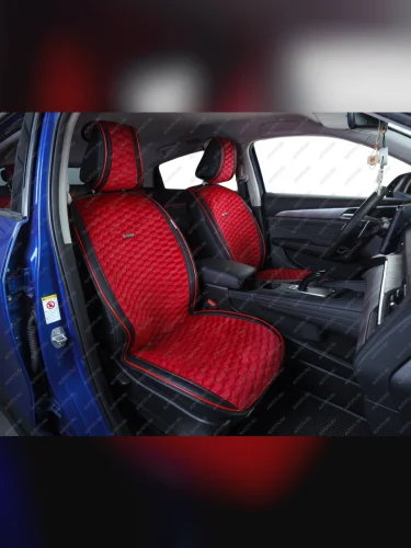 Накидка на сиденье (Velvet Soty вельвет) Автопилот (красный) 