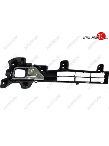 Левая вставка воздухозаборника переднего бампера (с отверстием под ПТФ, пр-во Китай) BODYPARTS Toyota Land Cruiser 200 2-ой рестайлинг (2015-2021)