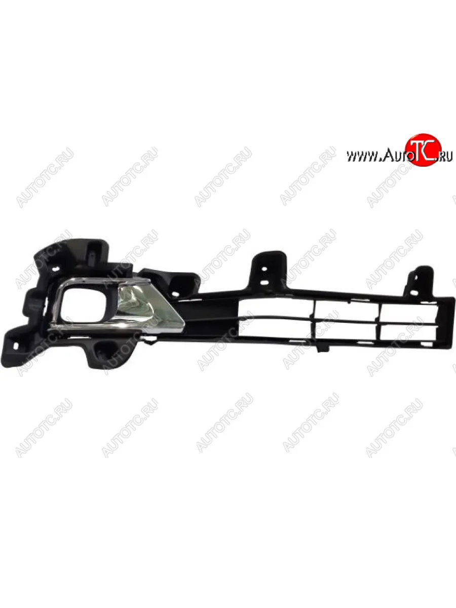 Левая вставка воздухозаборника переднего бампера (с отверстием под ПТФ, пр-во Китай) BODYPARTS Toyota Land Cruiser 200 2-ой рестайлинг (2015-2021)  в Керчи Республика Крым