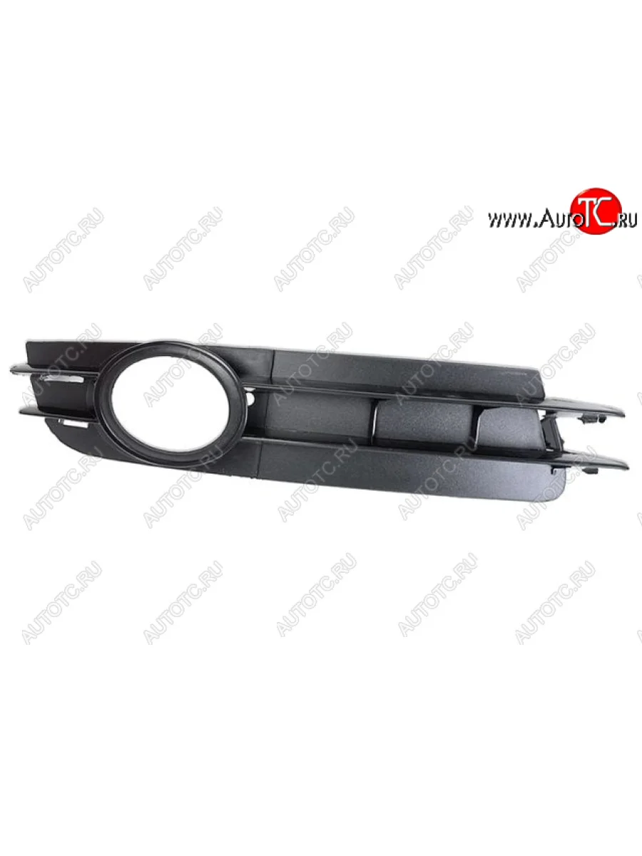 Левая вставка переднего бампера (с отверстием под ПТФ, пр-во Тайвань) API Audi A6 C6 дорестайлинг, седан (2004-2008)  в Перми Пермском крае