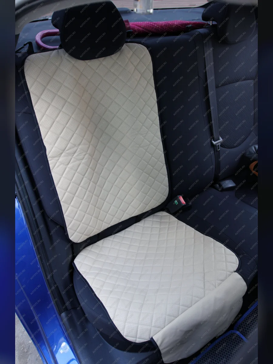 Накидка на сиденье (защитная под дет.кресло Экокожа Ромб экокожа) Автопилот Haval F7x (2025) (бежевый)  в Керчи Республика Крым