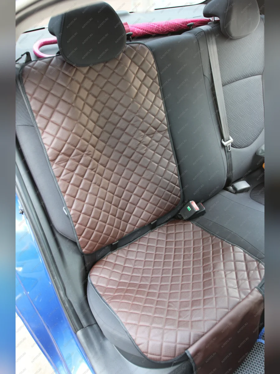 Накидка на сиденье (защитная под дет.кресло Экокожа Ромб экокожа) Автопилот Haval F7x (2025) (шоколад)  в Самаре Самарской области