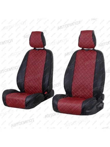 Накидка на сиденье (Экокожа Ромб-Модель №2 шир. сиденье экокожа) Автопилот (бордовый) 