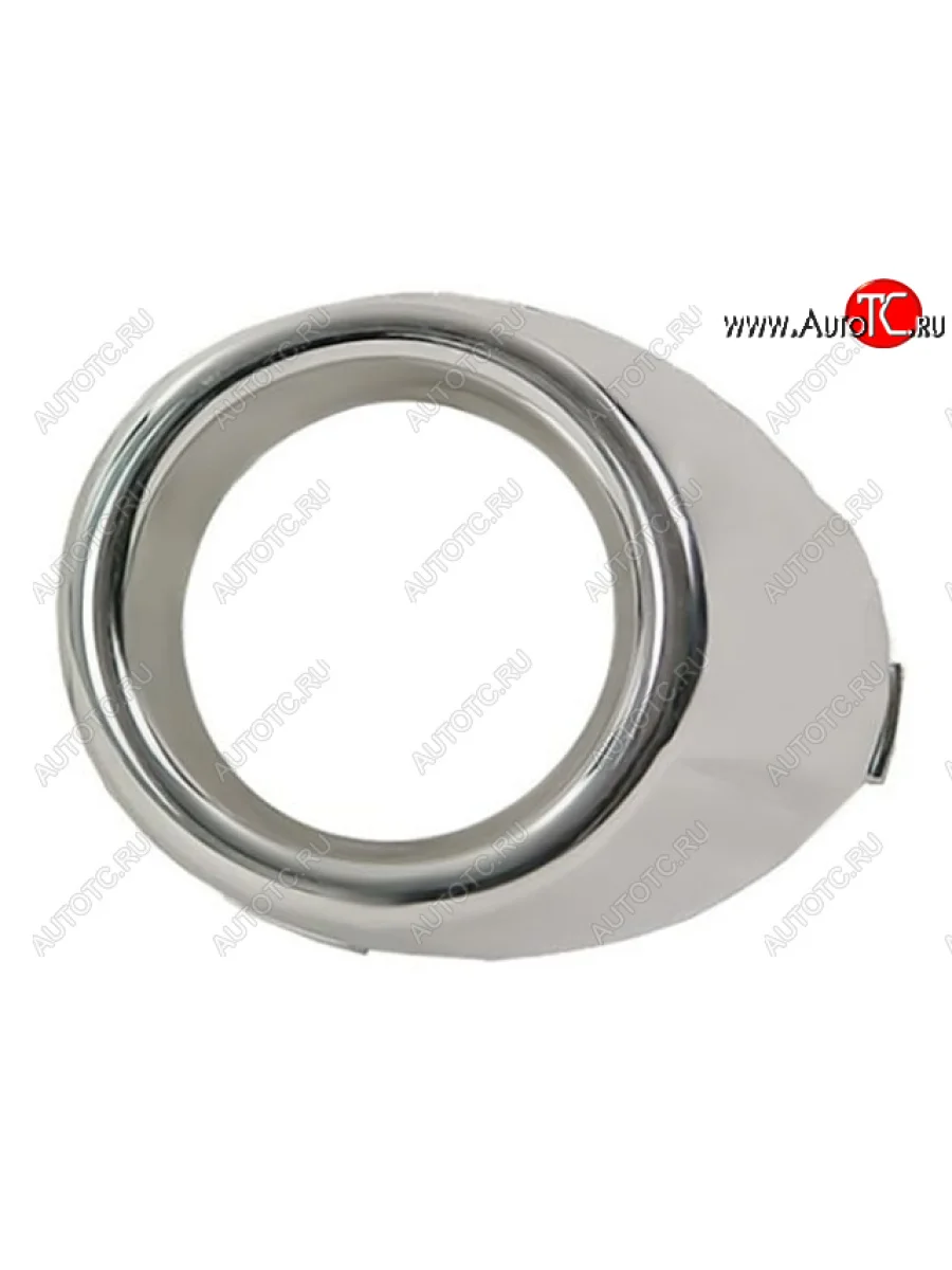 Левая вставка переднего бампера (с отверстием под ПТФ, пр-во Тайвань) TYG Ford Fiesta 6 хэтчбэк 3 дв. дорестайлинг (2008-2013) (хром)  в Керчи Республика Крым