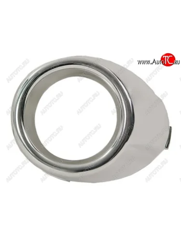 Левая вставка переднего бампера (с отверстием под ПТФ, пр-во Тайвань) BodyParts (хром) Ford Fiesta 6 хэтчбэк 3 дв. дорестайлинг (2008-2013)