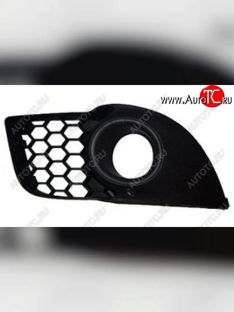 Левая вставка переднего бампера (с отверстием под ПТФ, пр-во Китай) BODYPARTS Mitsubishi Lancer 10 CY седан рестайлинг (2011-2017)  в Керчи Республика Крым