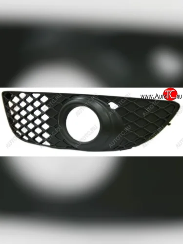 Левая вставка переднего бампера (с отверстием под ПТФ, пр-во Тайвань) TYG Mitsubishi Lancer 10 CY седан дорестайлинг (2007-2010)