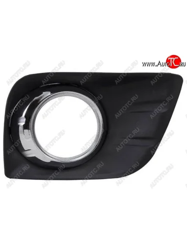 Правая вставка переднего бампера (с отверстием под ПТФ, пр-во Китай) CHINA (молдинг хром) Toyota Land Cruiser Prado J150 дорестайлинг (2009-2013)