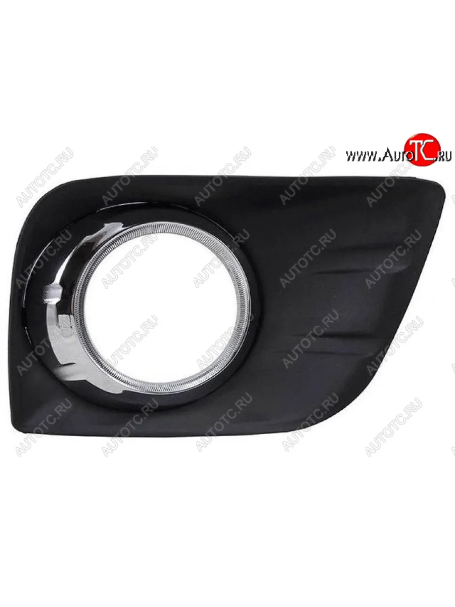 Правая вставка переднего бампера (с отверстием под ПТФ, пр-во Китай) CHINA Toyota Land Cruiser Prado J150 дорестайлинг (2009-2013) (молдинг хром)  в Керчи Республика Крым